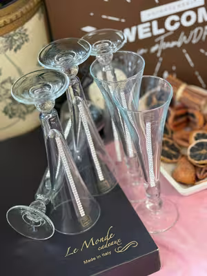 Pahare cristal noi Le Monde Cadeaux, made in Italy